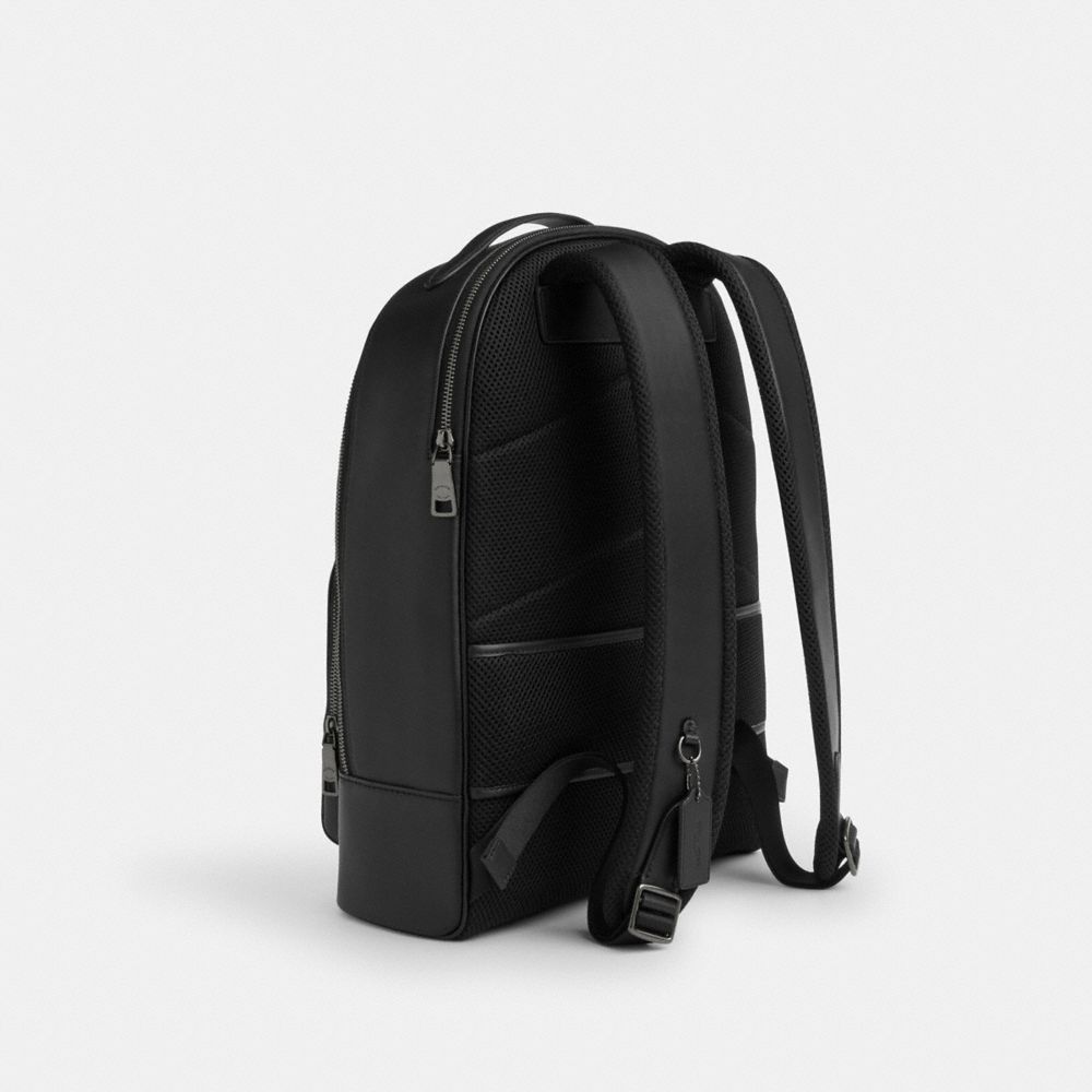 Coach Ethan Backpack In Signature Canvas Gunmetal Charcoal Black