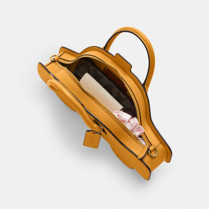 Coach Taxi Bag Brass Yellow