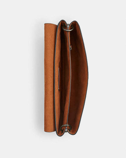 Caleb Messenger Bag In Signature Canvas Signature Canvas-Gunmetal-Charcoal-Black Signature Canvas-Gunmetal-Charcoal-Black