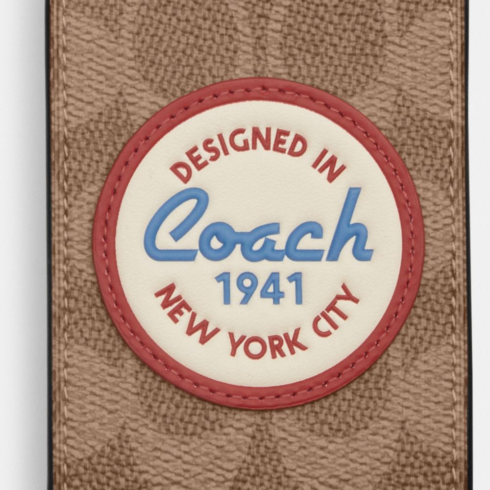 Luggage Tag In Signature Canvas With Patches Signature Canvas-Gunmetal-Tan Multi Signature Canvas-Gunmetal-Tan Multi