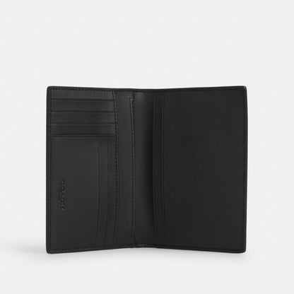 Coach Passport Card Case In Signature Canvas With Patches Gunmetal Tan Multi