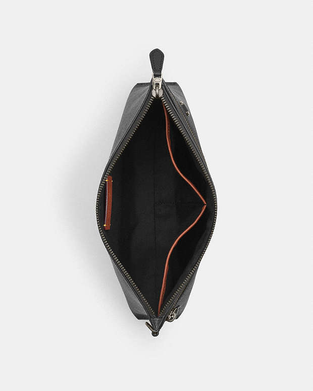 Carry All Pouch In Signature Canvas Signature Canvas-Gunmetal-Charcoal-Black Signature Canvas-Gunmetal-Charcoal-Black