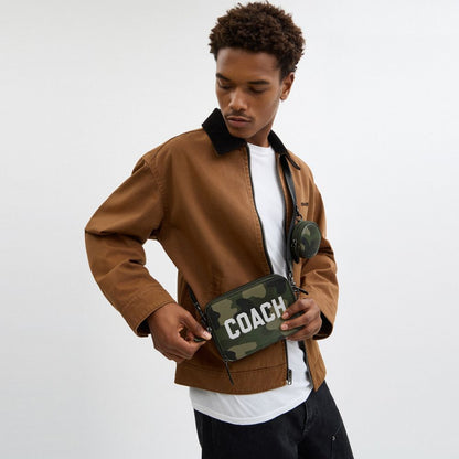 Coach Charter Crossbody Bag 19 With Camo Print And Coach Graphic Camo