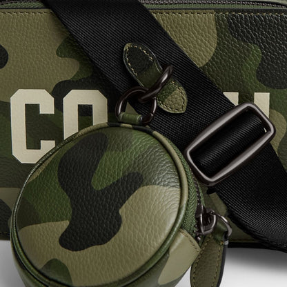 Coach Charter Crossbody Bag 19 With Camo Print And Coach Graphic Camo