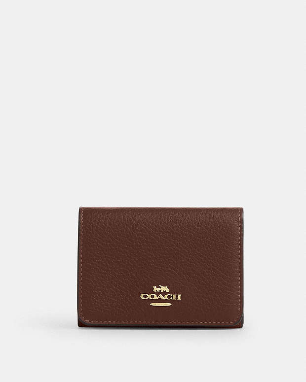Card Holder Wallet In Signature Canvas Signature Canvas-Gold-Tan-Brown Signature Canvas-Gold-Tan-Brown