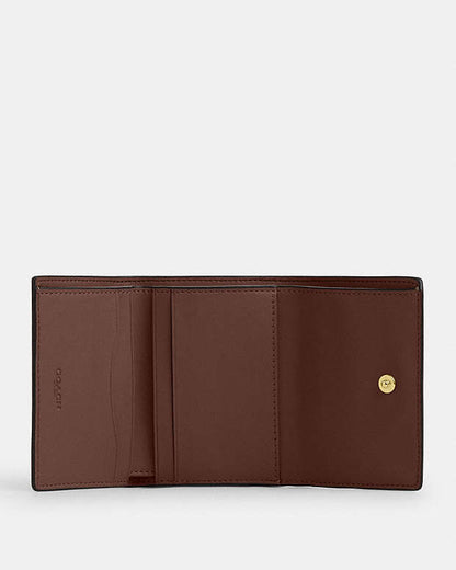 Card Holder Wallet In Signature Canvas Signature Canvas-Gold-Tan-Brown Signature Canvas-Gold-Tan-Brown