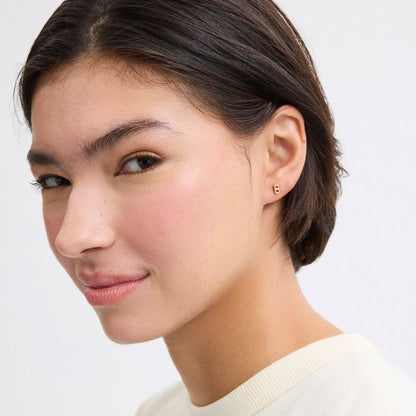 Coach B Initial Stud Earrings Set Gold Multi