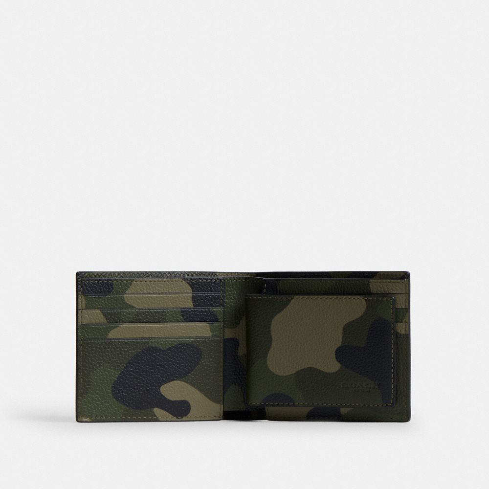 Coach 3 In 1 Wallet With Camo Print And Coach Graphic Camo