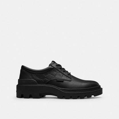 Coach Cameron Derby In Signature Leather Black