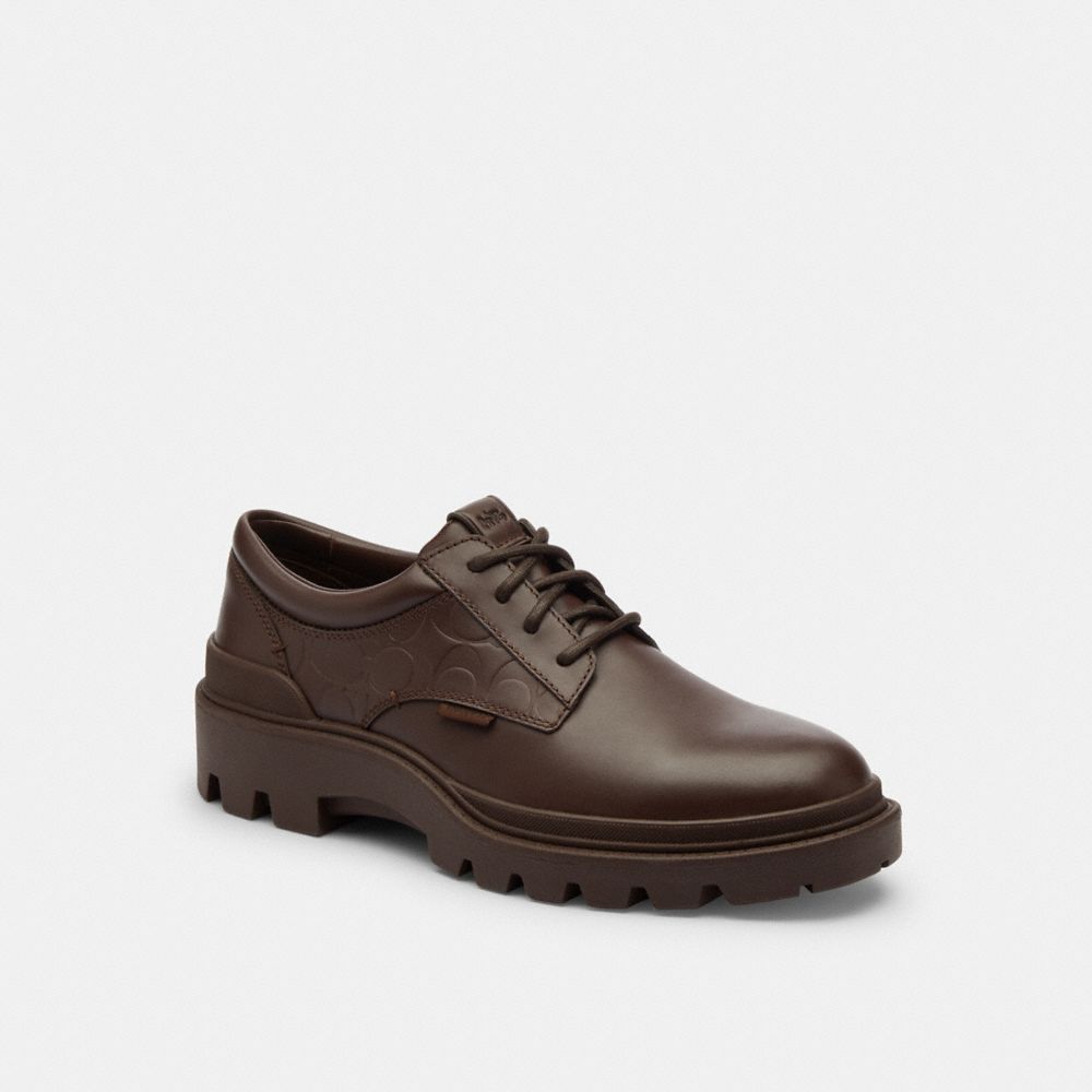 Coach Cameron Derby In Signature Leather Maple