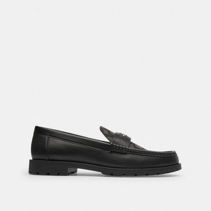Coach Janie Loafer In Signature Jacquard Black Charcoal