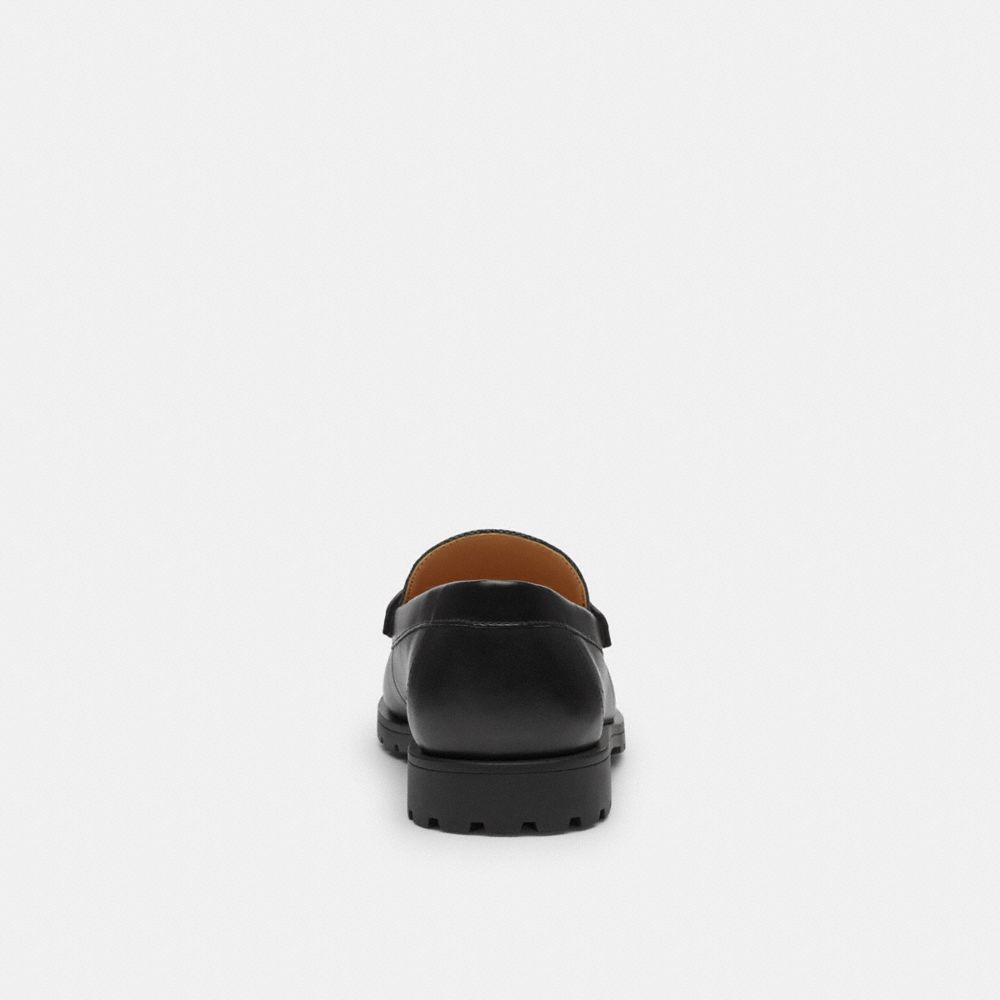 Coach Janie Loafer In Signature Jacquard Black Charcoal