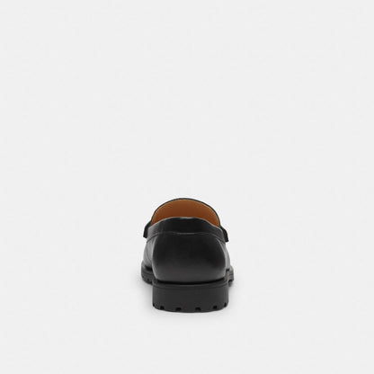 Coach Janie Loafer In Signature Jacquard Black Charcoal