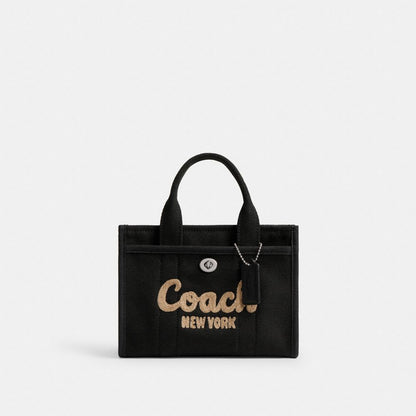 Coach Cargo Tote Bag 20 Silver Black