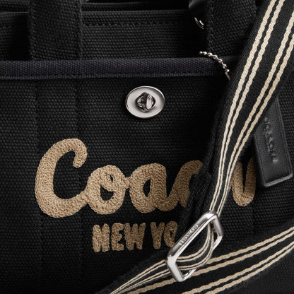 Coach Cargo Tote Bag 20 Silver Black