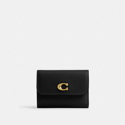 Coach Essential Card Holder Wallet Brass Black