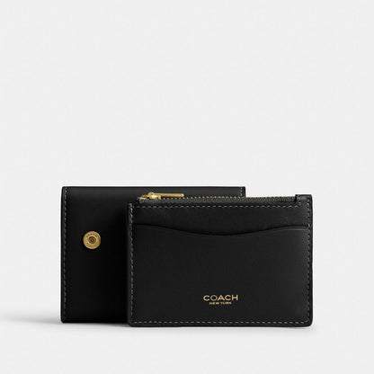 Coach Essential Card Holder Wallet Brass Black