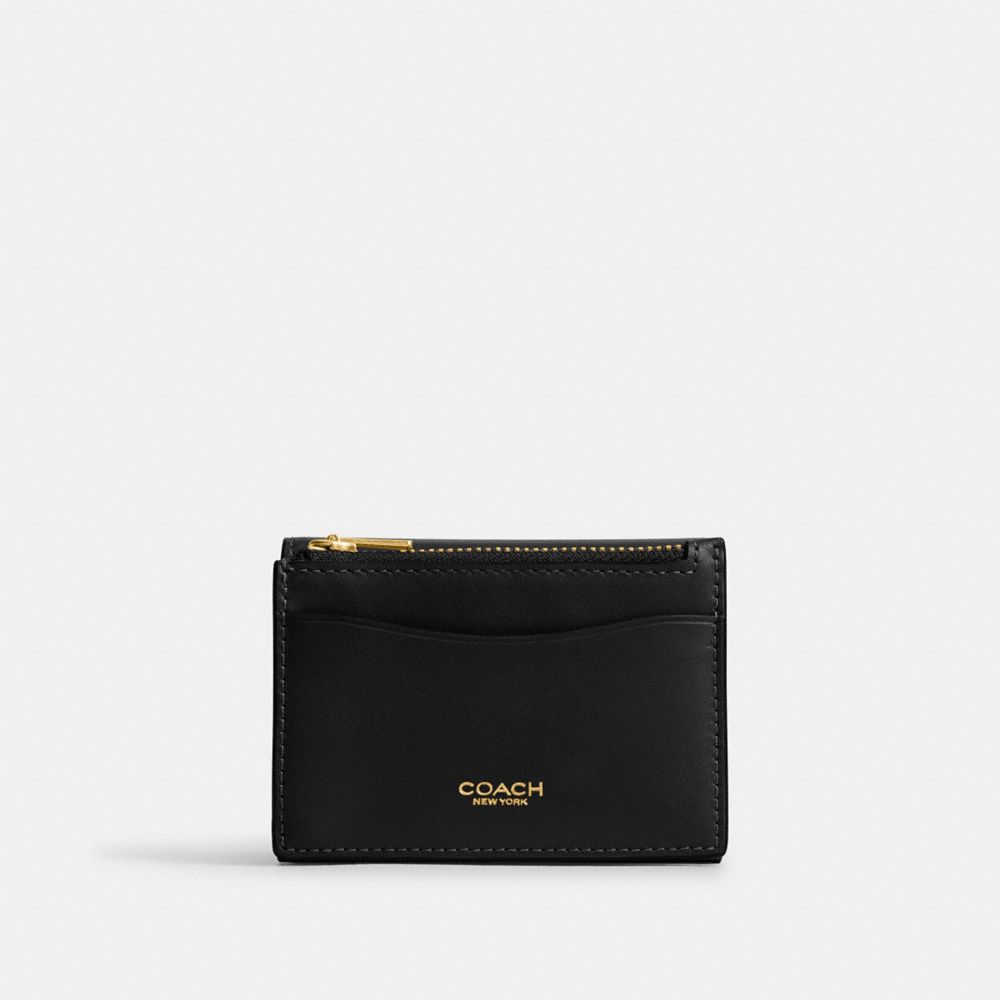 Coach Essential Card Holder Wallet Brass Black