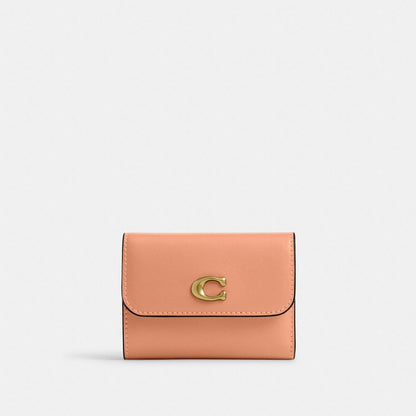 Coach Essential Card Holder Wallet Brass Peach