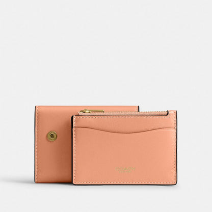 Coach Essential Card Holder Wallet Brass Peach