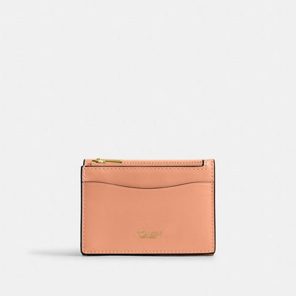 Coach Essential Card Holder Wallet Brass Peach