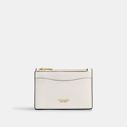Coach Essential Card Holder Wallet Brass Chalk