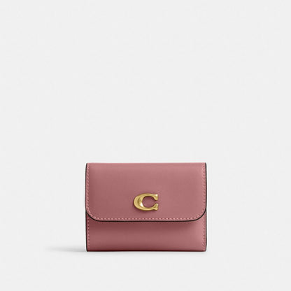 Coach Essential Card Holder Wallet Brass Peony