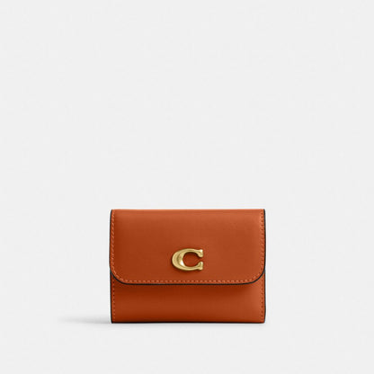 Coach Essential Card Holder Wallet Brass Toffee