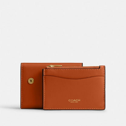 Coach Essential Card Holder Wallet Brass Toffee