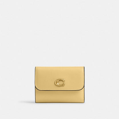 Coach Essential Card Holder Wallet Brass Vanilla