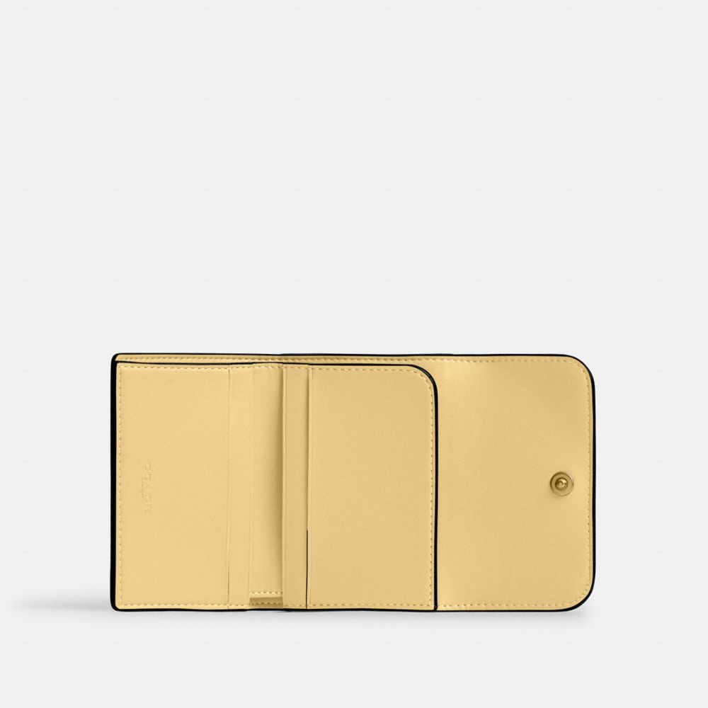 Coach Essential Card Holder Wallet Brass Vanilla