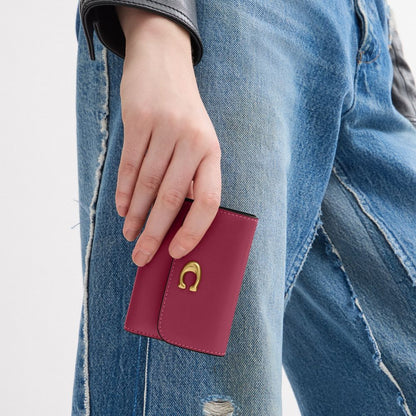 Coach Essential Card Holder Wallet Brass/Amber Brown