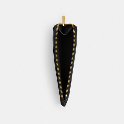 Coach New York Zip Card Case Brass Black