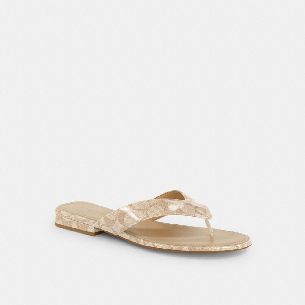 Coach Bridgette Sandal In Signature Canvas Beechwood