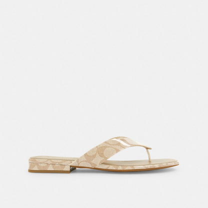 Coach Bridgette Sandal In Signature Canvas Beechwood