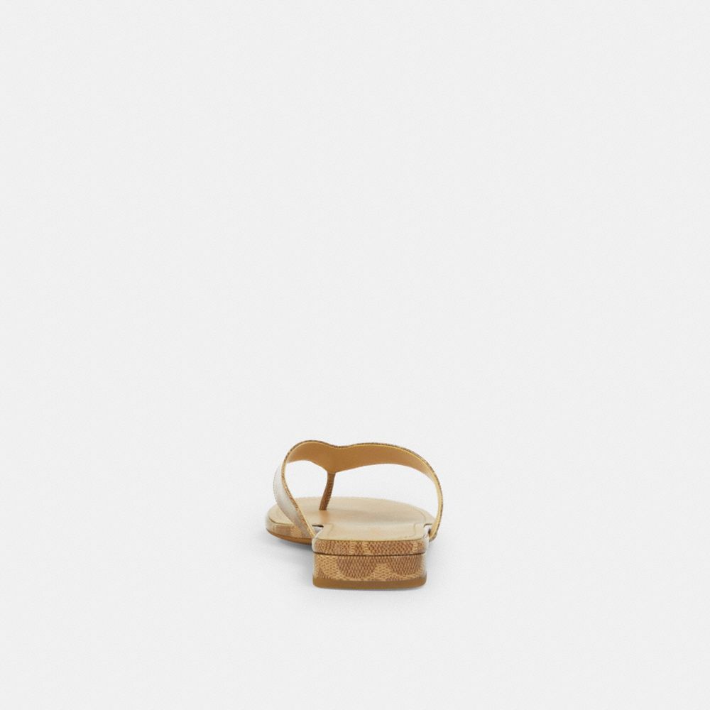 Coach Bridgette Sandal In Signature Canvas Tan