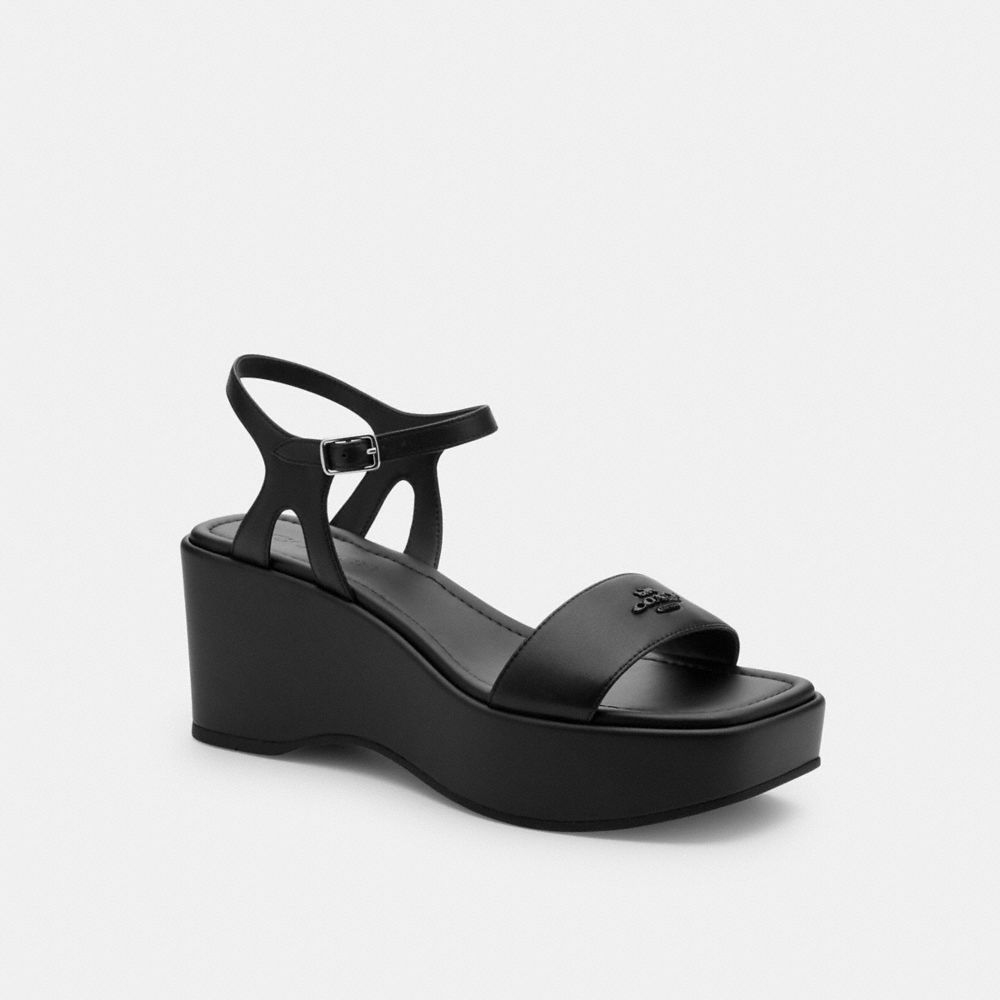 Coach Gale Wedge Sandal Black