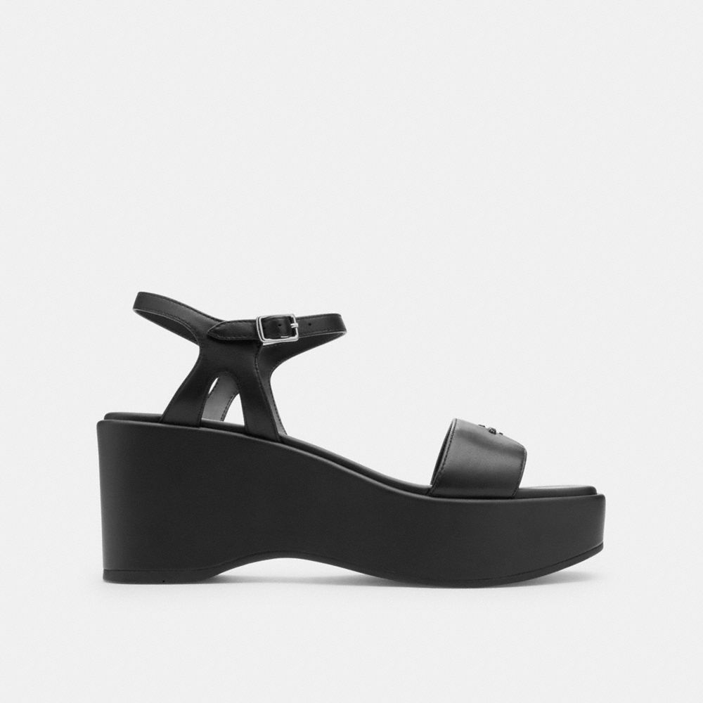 Coach Gale Wedge Sandal Black