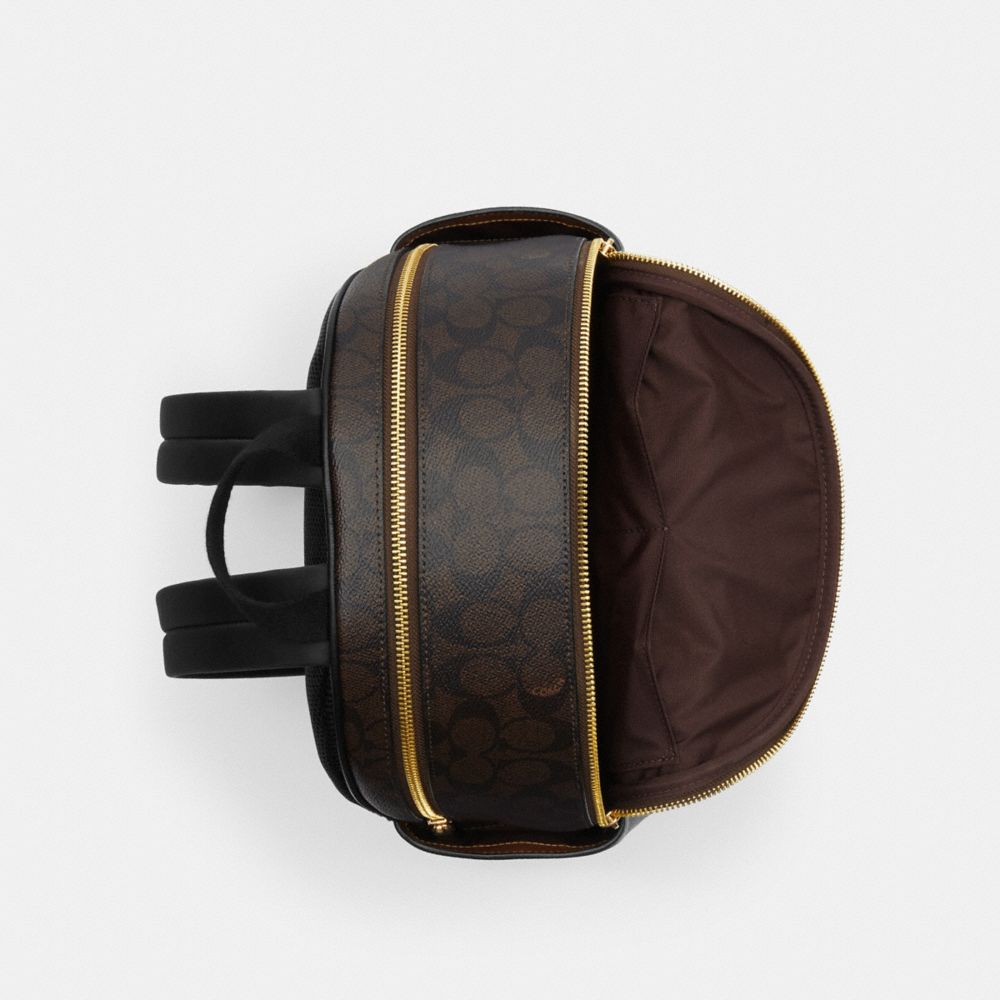 Court Backpack In Signature Canvas Signature Canvas-Gold-Walnut-Black Signature Canvas-Gold-Walnut-Black