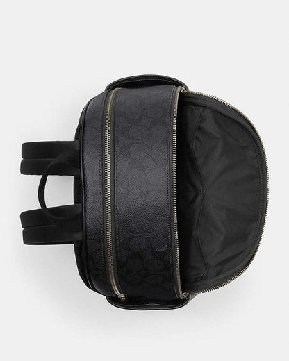 Court Backpack In Signature Canvas Signature Canvas-Gunmetal-Charcoal-Black Signature Canvas-Gunmetal-Charcoal-Black