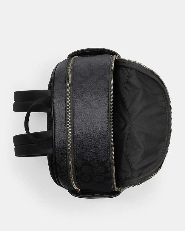Court Backpack In Signature Canvas Signature Canvas-Gunmetal-Charcoal-Black Signature Canvas-Gunmetal-Charcoal-Black