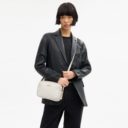 Coach Jamie Camera Bag In Signature Canvas Gold White Chalk