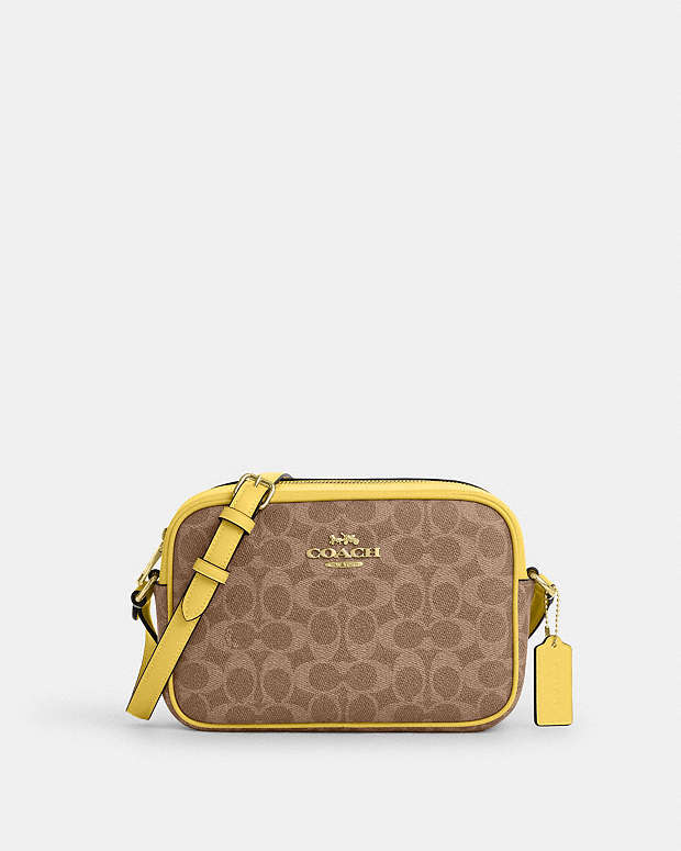 Jamie Camera Bag In Signature Canvas Signature Canvas-Im-Tan-Yellow Signature Canvas-Im-Tan-Yellow