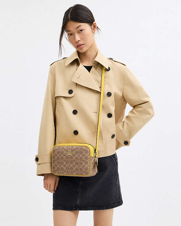 Jamie Camera Bag In Signature Canvas Signature Canvas-Im-Tan-Yellow Signature Canvas-Im-Tan-Yellow
