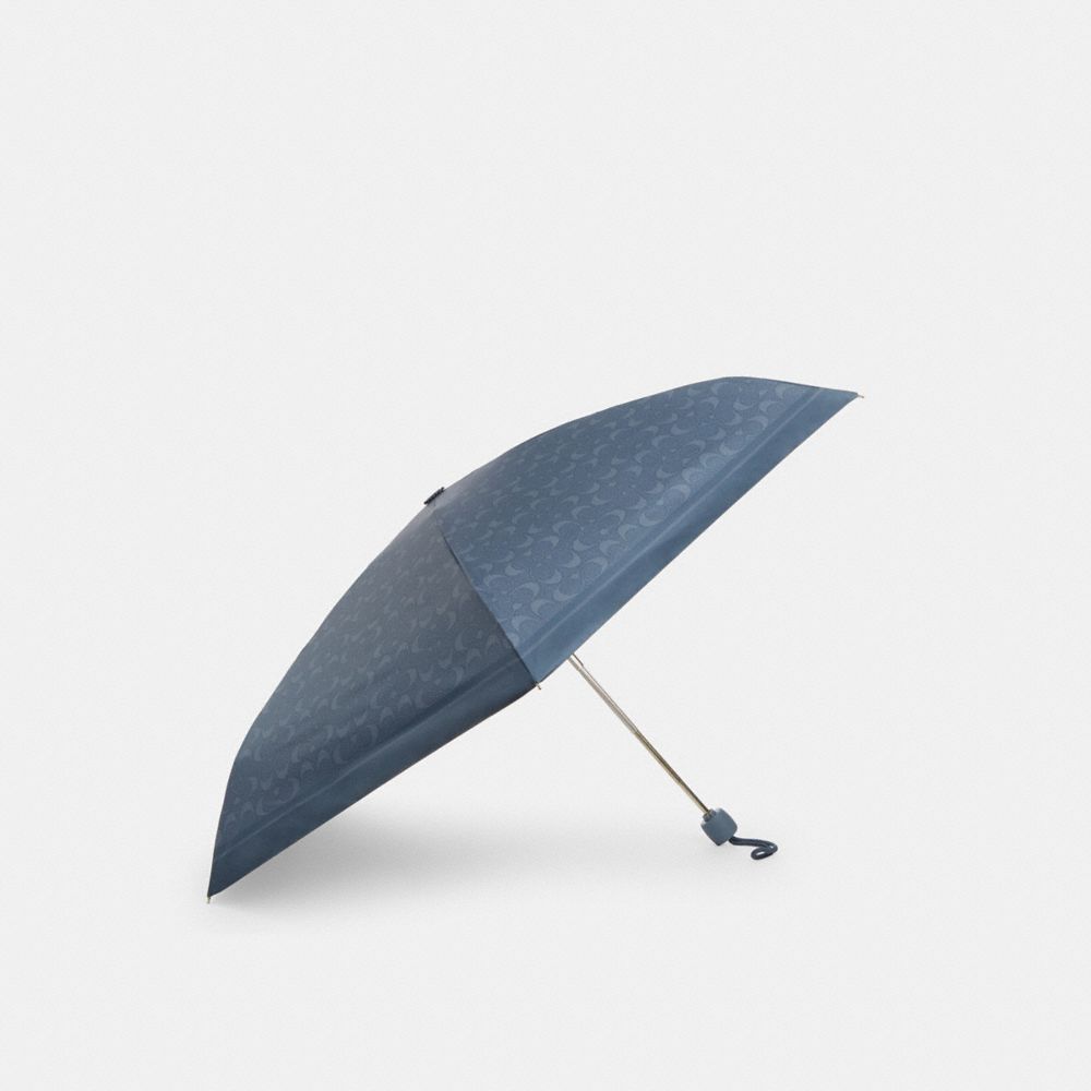 Uv Protection Mini Umbrella In Signature Print Signature-Silver-Chambray Signature-Silver-Chambray