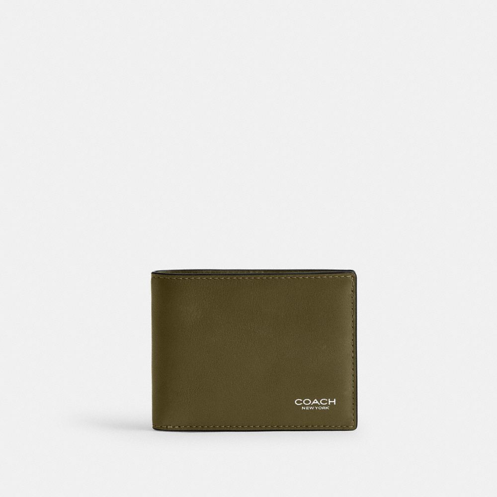 Coach Slim Billfold Wallet Olive