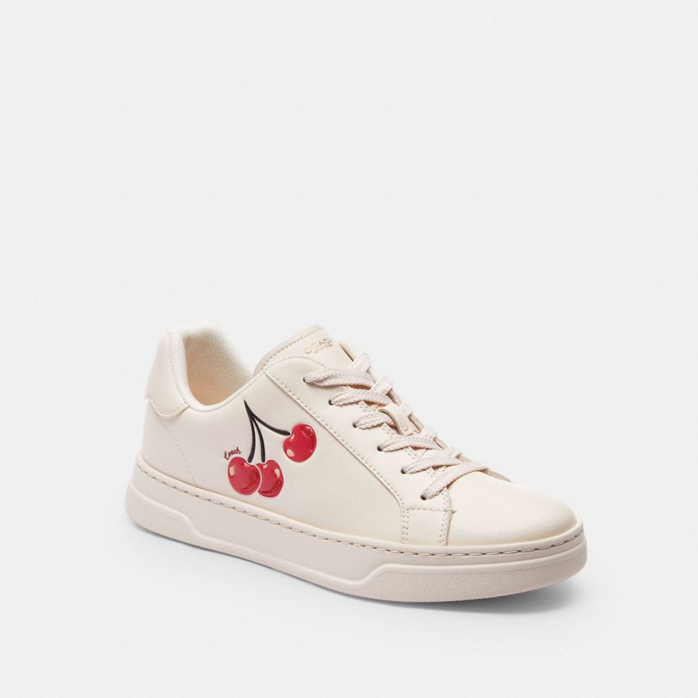Coach High Line Sneaker With Cherry Print Chalk Multi