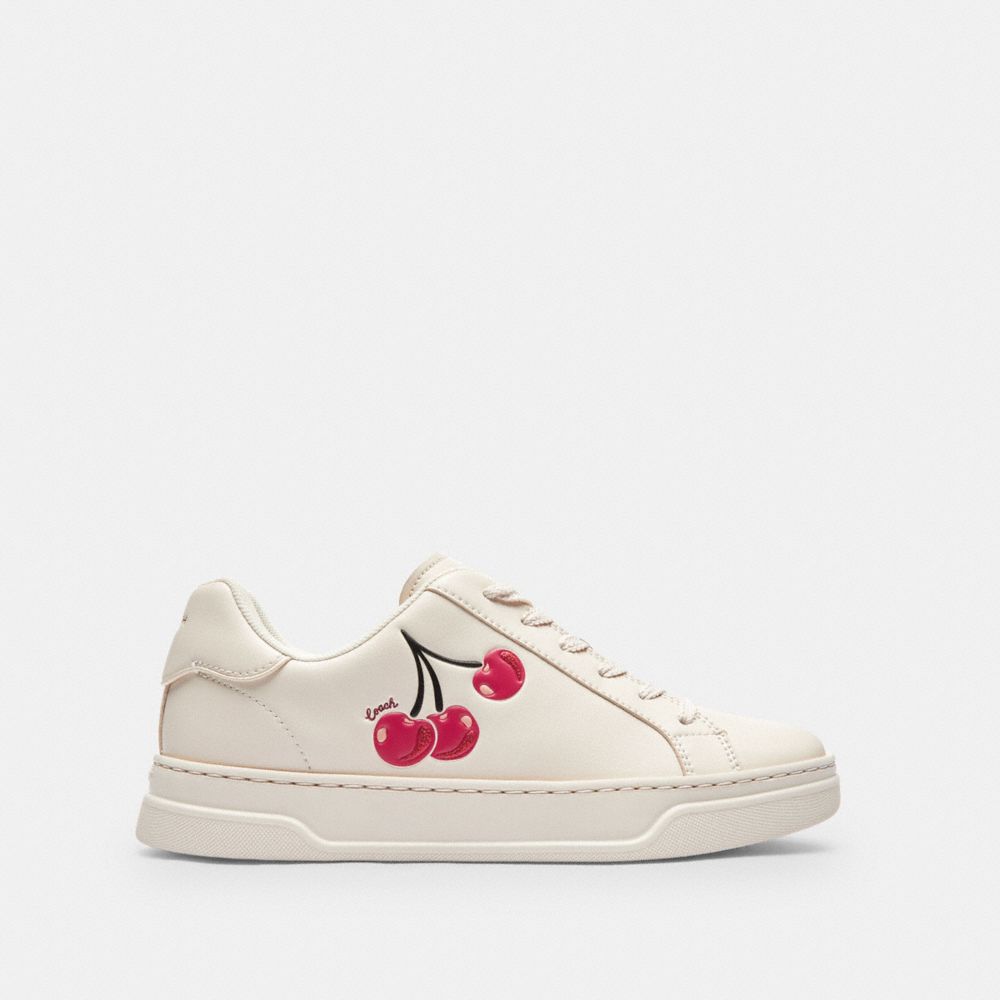 Coach High Line Sneaker With Cherry Print Chalk Multi