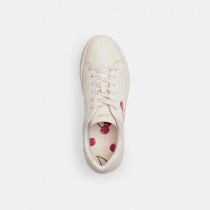 Coach High Line Sneaker With Cherry Print Chalk Multi
