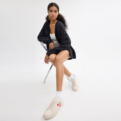 Coach High Line Sneaker With Cherry Print Chalk Multi